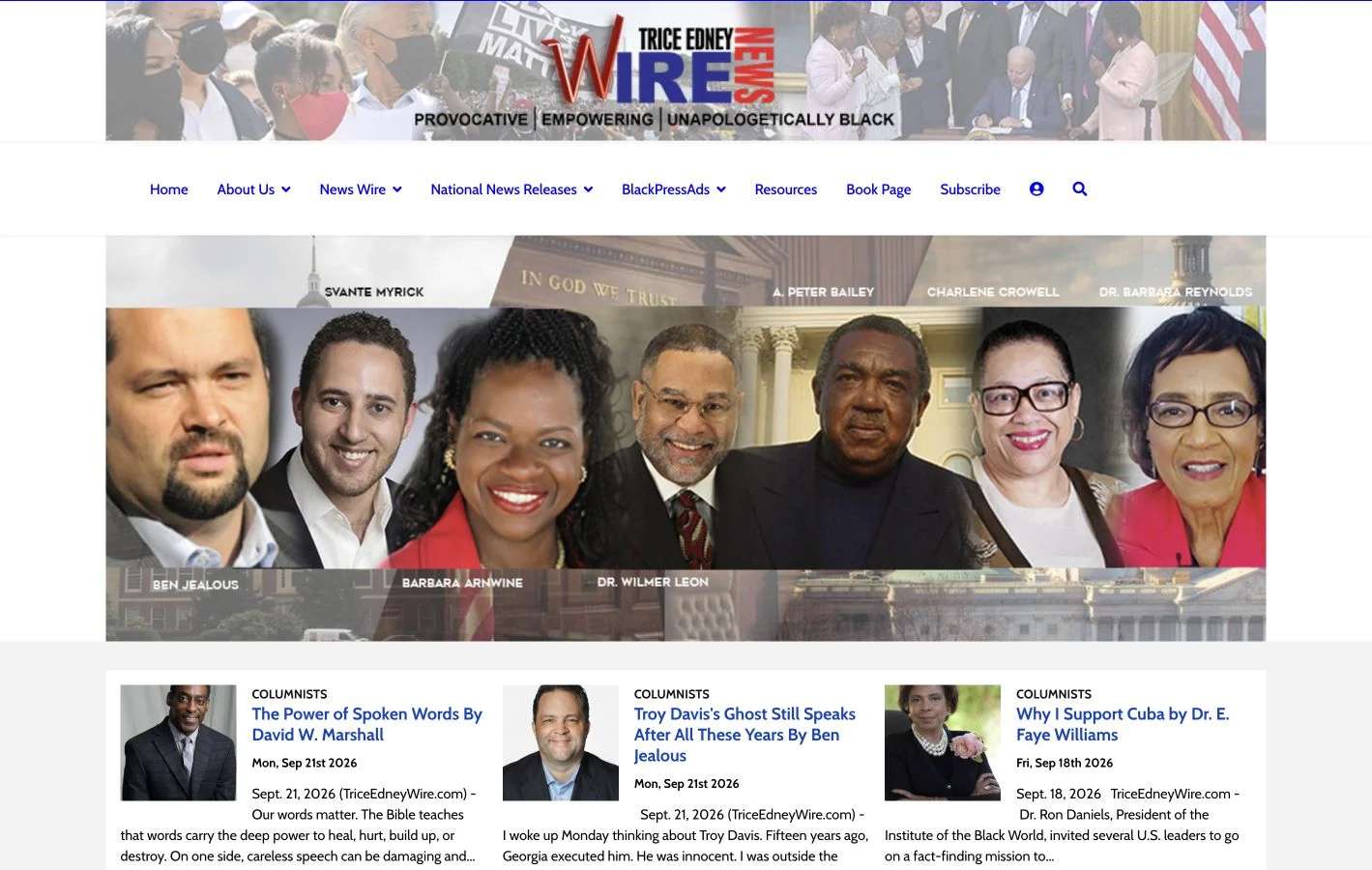 Trice Edney News Wire website homepage